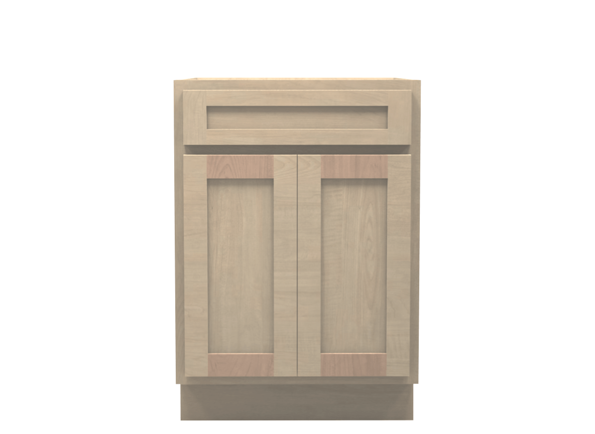 Unfinished Shaker Vanity Base Cabinet 24