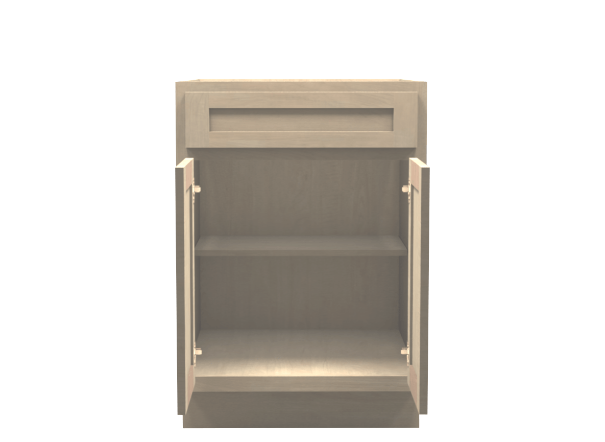 Unfinished Shaker Vanity Base Cabinet 24