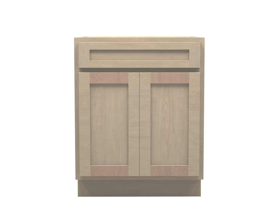 Unfinished Shaker Vanity Base Cabinet 27