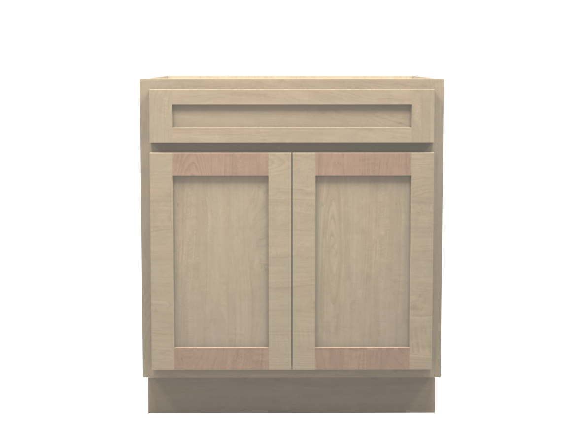 Unfinished Shaker Vanity Base Cabinet 30
