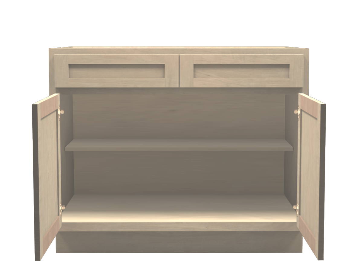 Unfinished Shaker Vanity Base Cabinet 42
