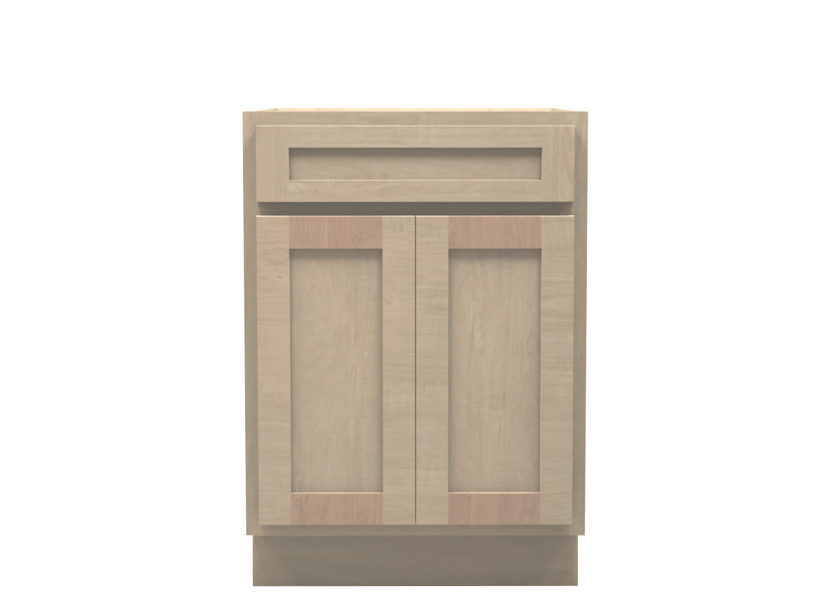 Unfinished Shaker Vanity Sink Base Cabinet 24