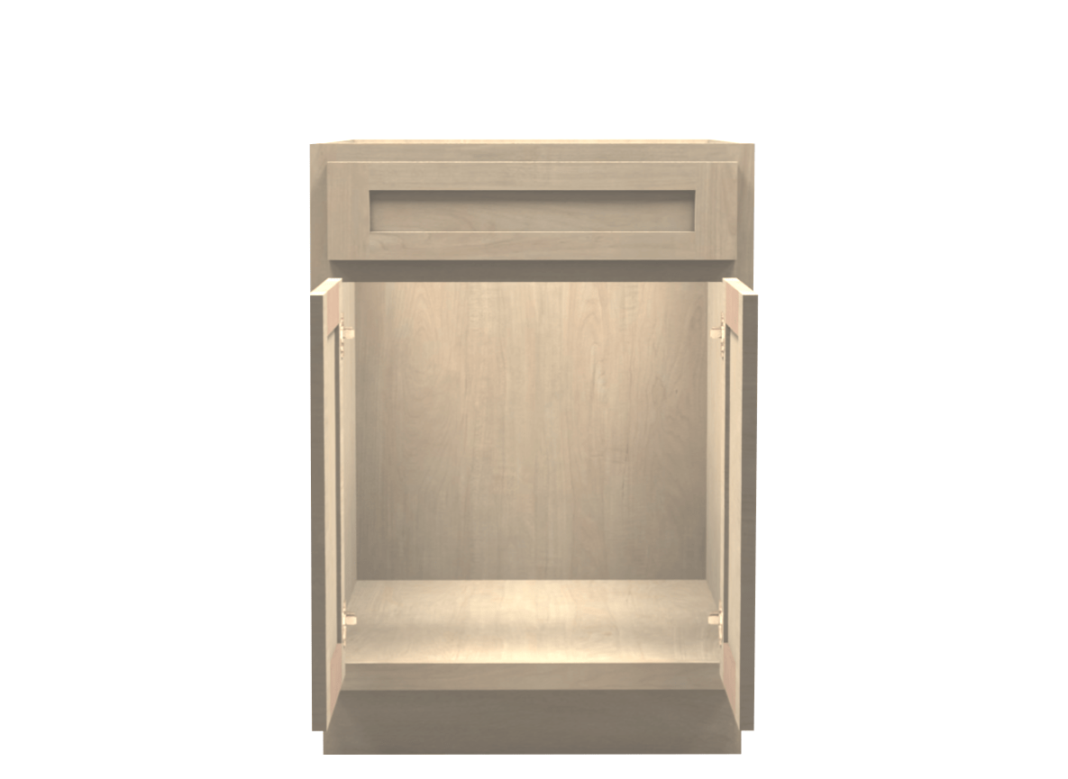 Unfinished Shaker Vanity Sink Base Cabinet 24