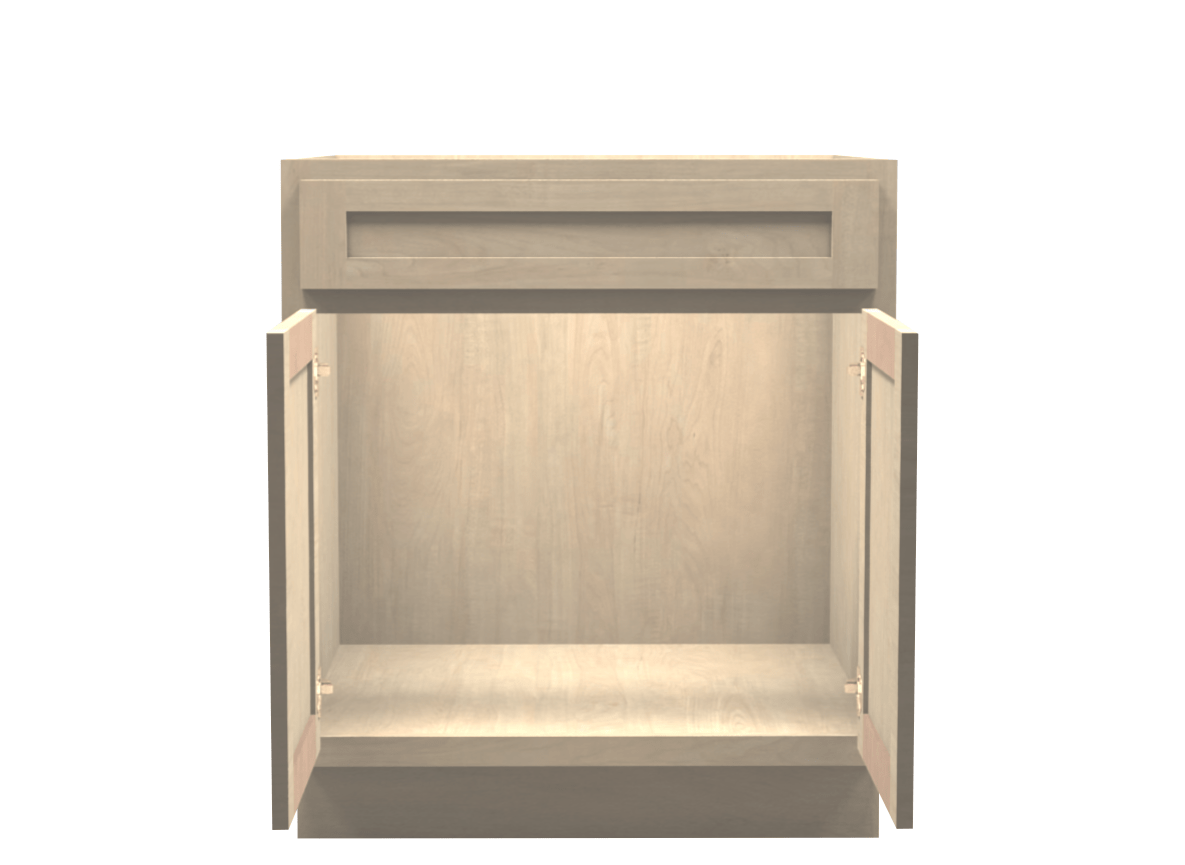 Unfinished Shaker Vanity Sink Base Cabinet 30