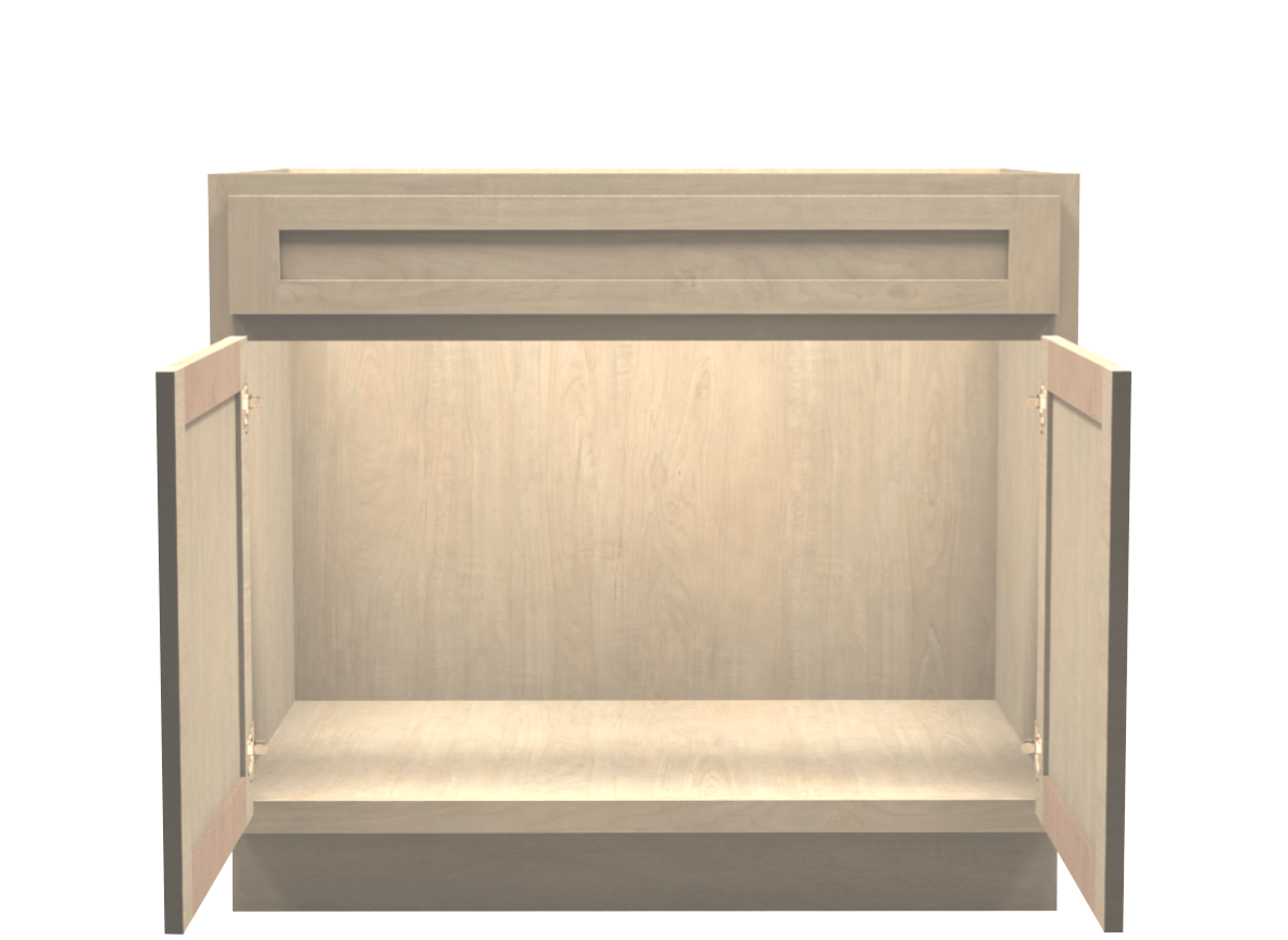 Unfinished Shaker Vanity Sink Base Cabinet 39