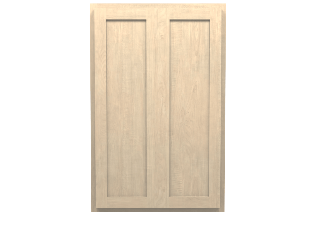 Unfinished Maple Wall Cabinet 27" Wide 42" Tall