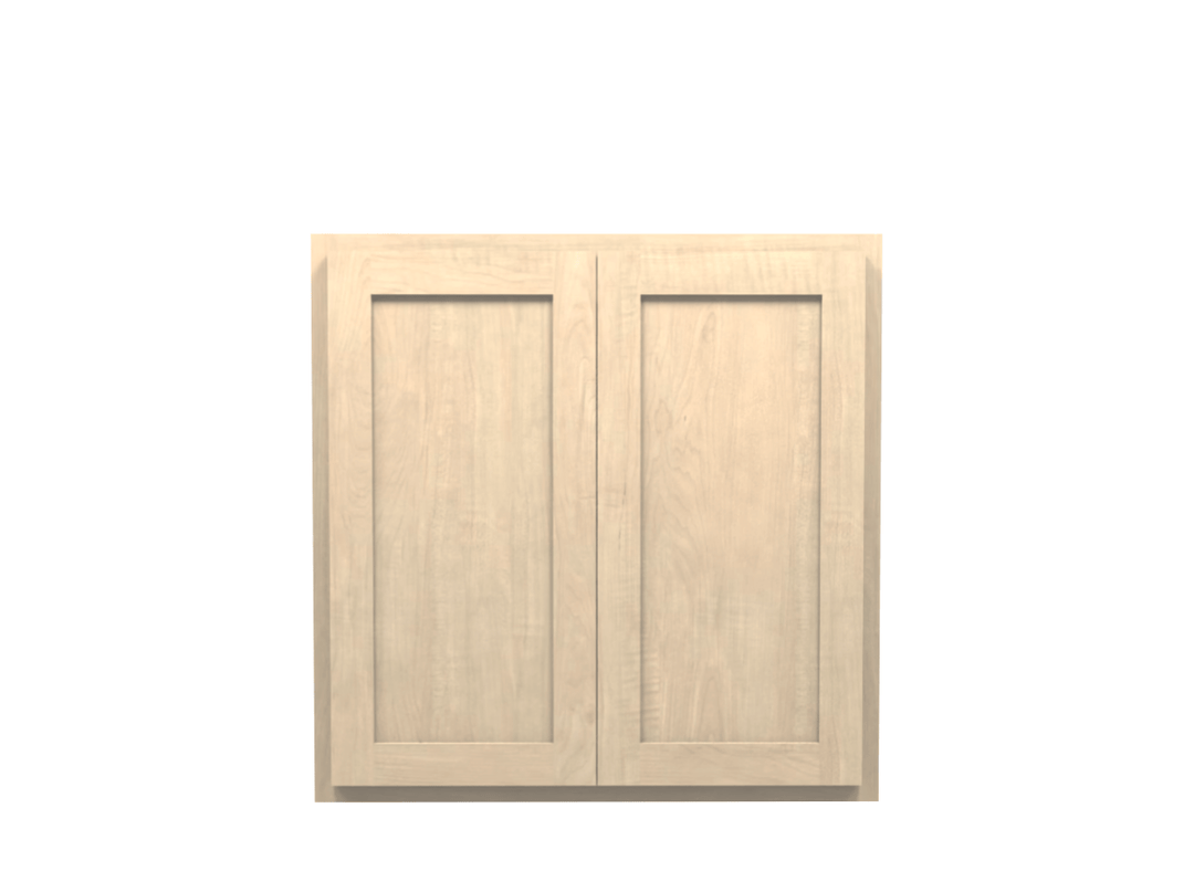 Unfinished Maple Wall Cabinet 30" Wide 30" Tall