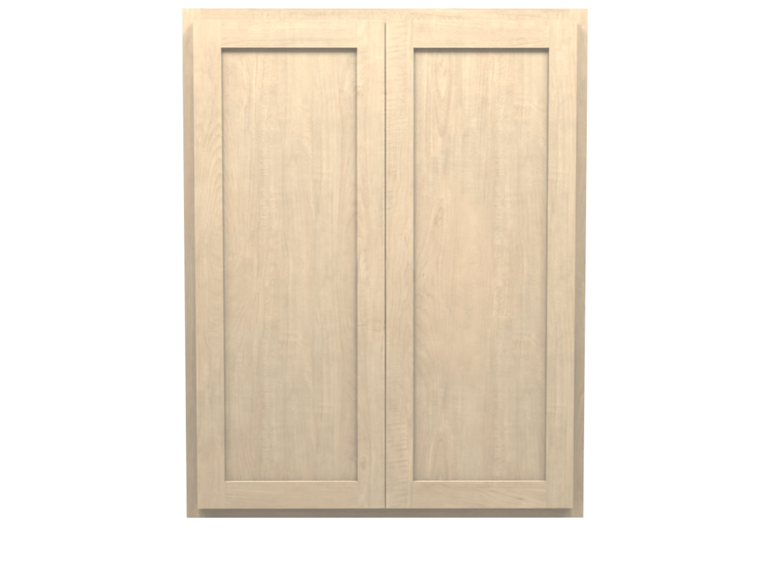Unfinished Maple Wall Cabinet 33" Wide 42" Tall