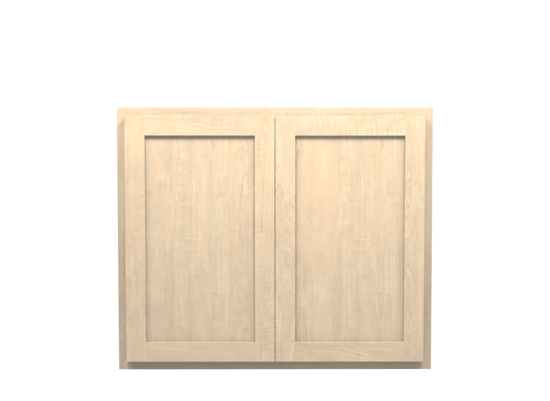 Unfinished Maple Wall Cabinet 36" Wide 30" Tall