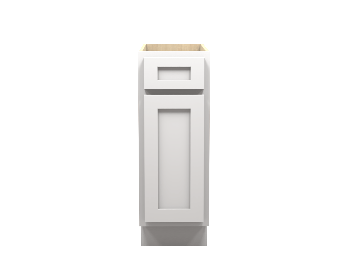 American Made Shaker RTA B12 Base Cabinet-White