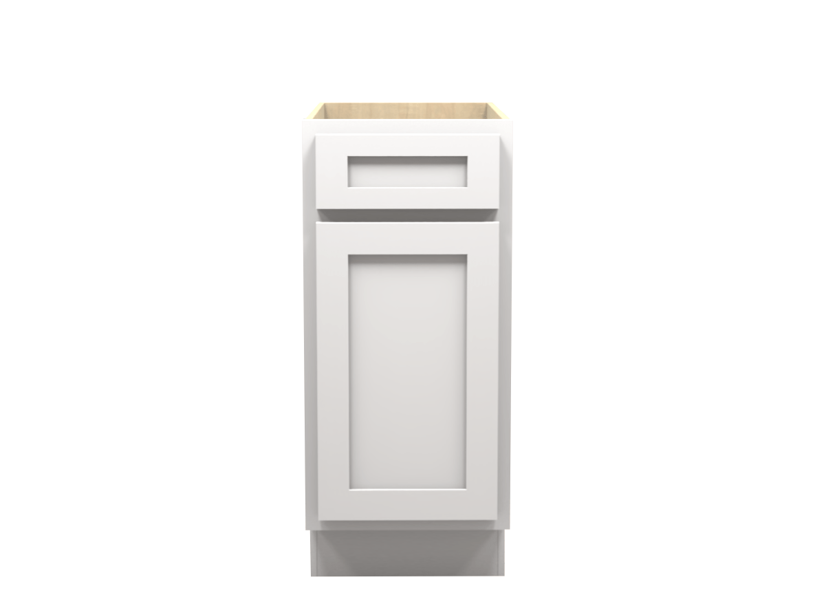 American Made Shaker RTA B15 Base Cabinet-White