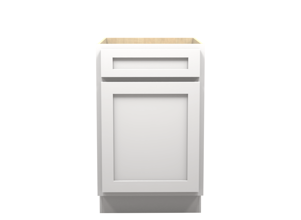 American Made Shaker RTA B21 Base Cabinet-White