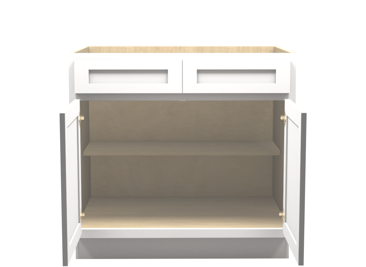 American Made Shaker RTA B36 Base Cabinet-White