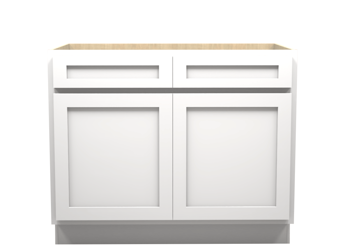 American Made Shaker RTA B42 Base Cabinet-White