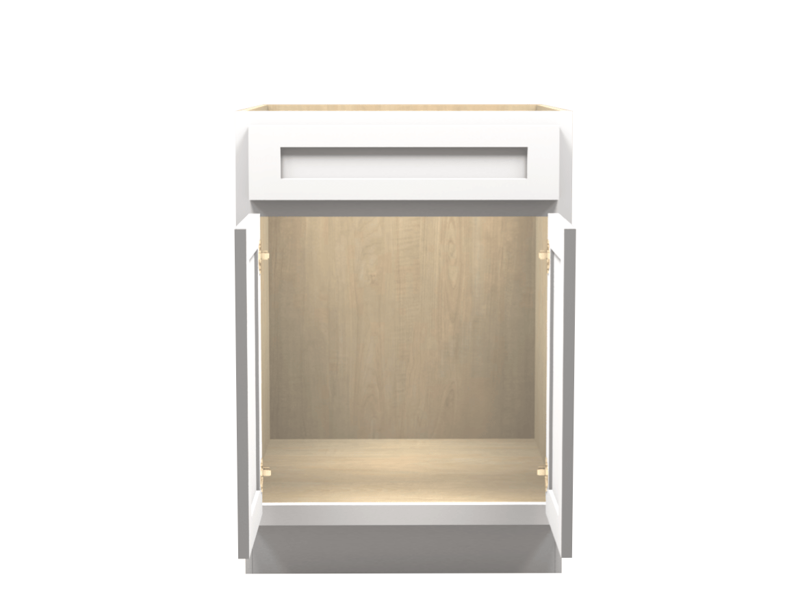American Made Shaker RTA SB24 Sink Base Cabinet-White