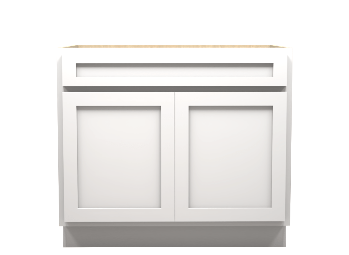 White Shaker Sink Base Cabinet 39