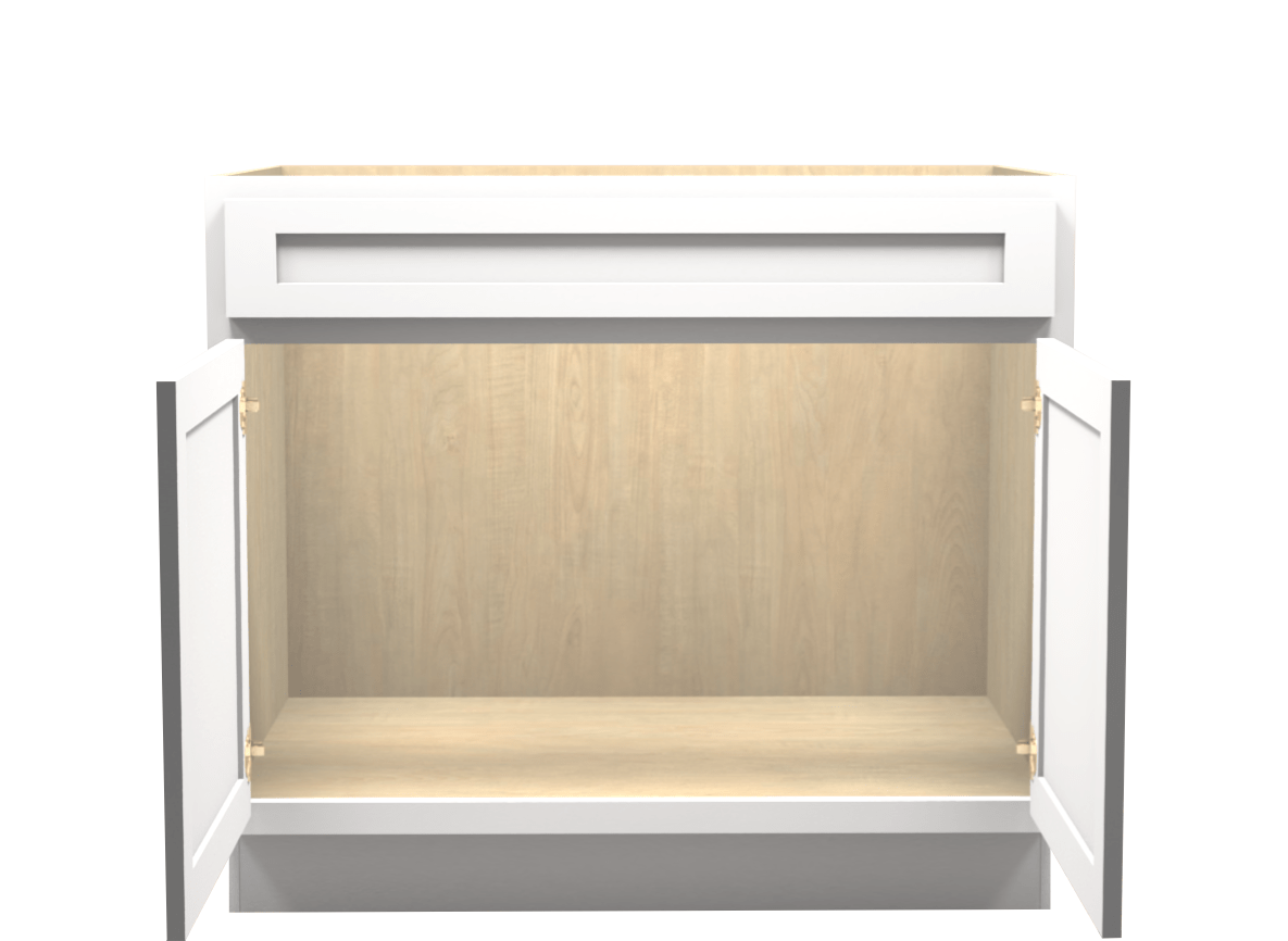 White Shaker Sink Base Cabinet 39