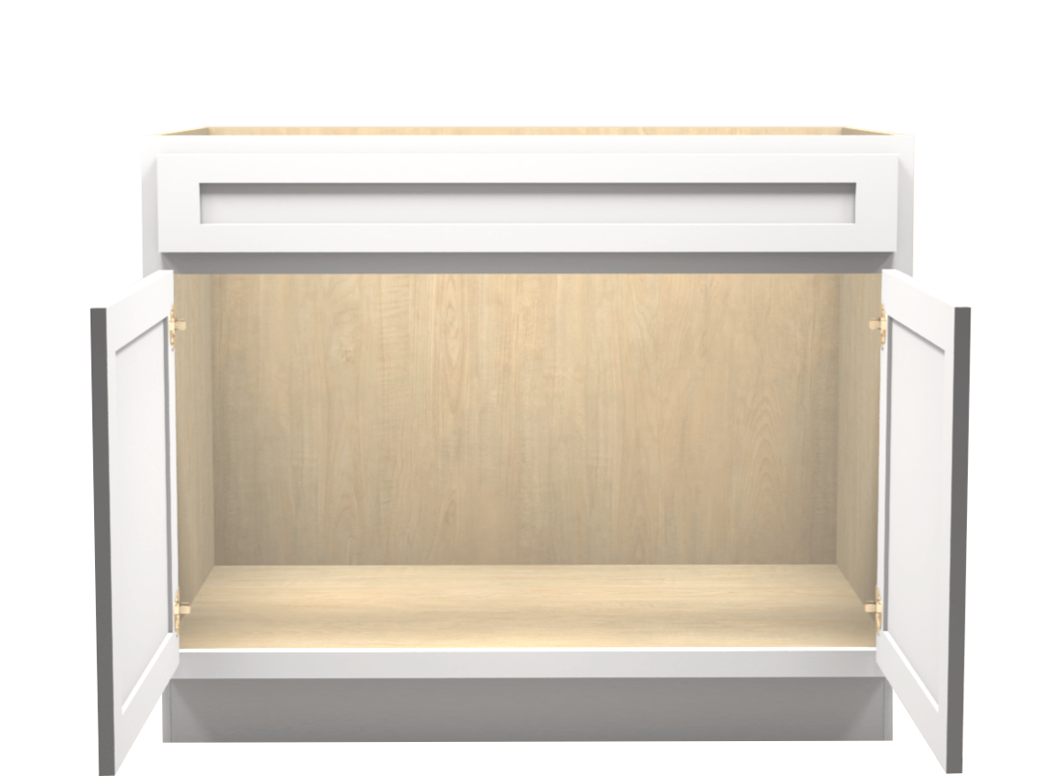 American Made Shaker RTA SB42 Sink Base Cabinet-White