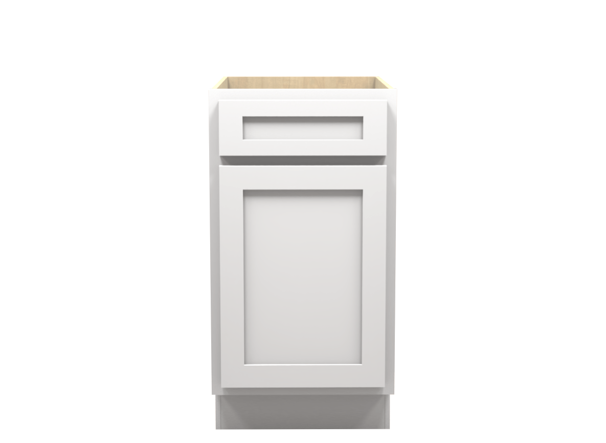American Made Shaker RTA VB18 Vanity Base Cabinet-White