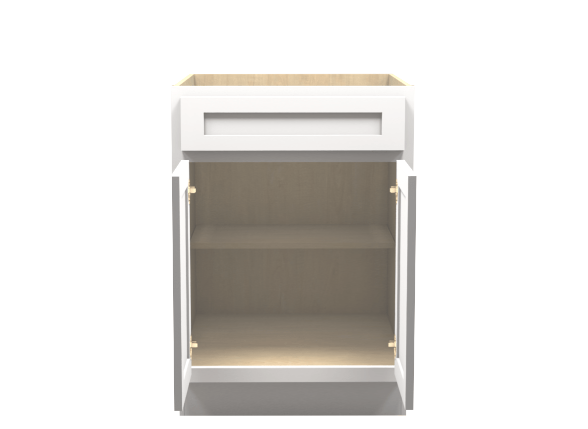 American Made Shaker RTA VB24 Vanity Base Cabinet-White