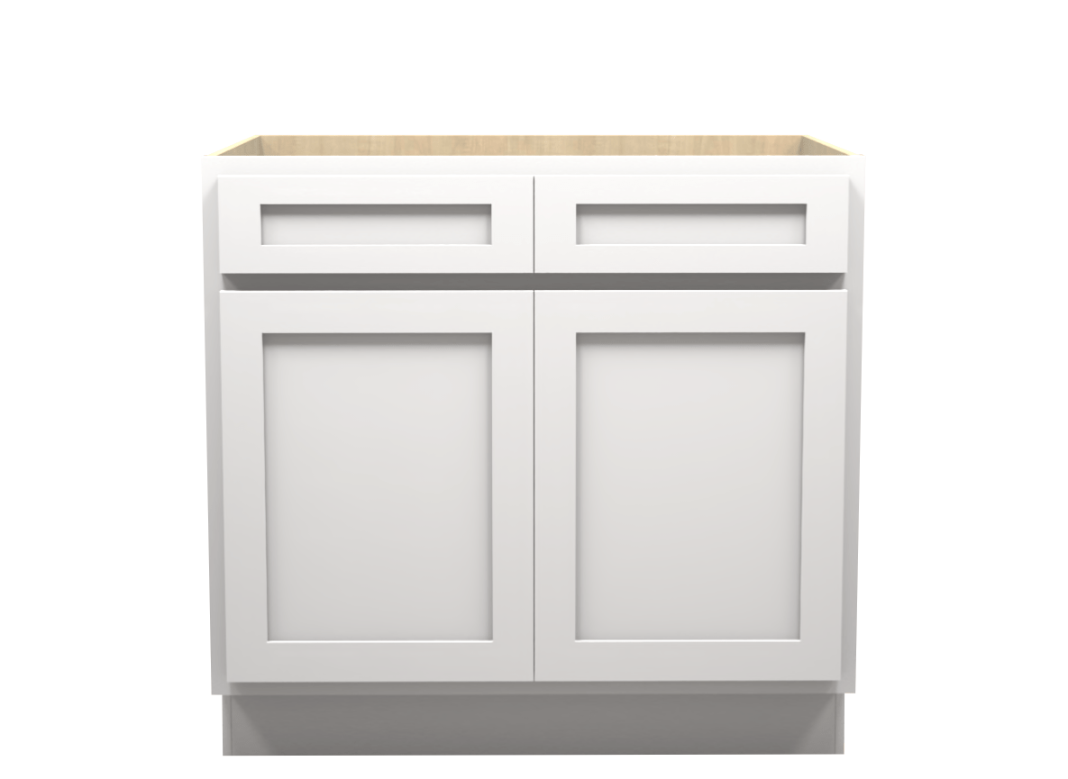 American Made Shaker RTA VB36 Vanity Base Cabinet-White