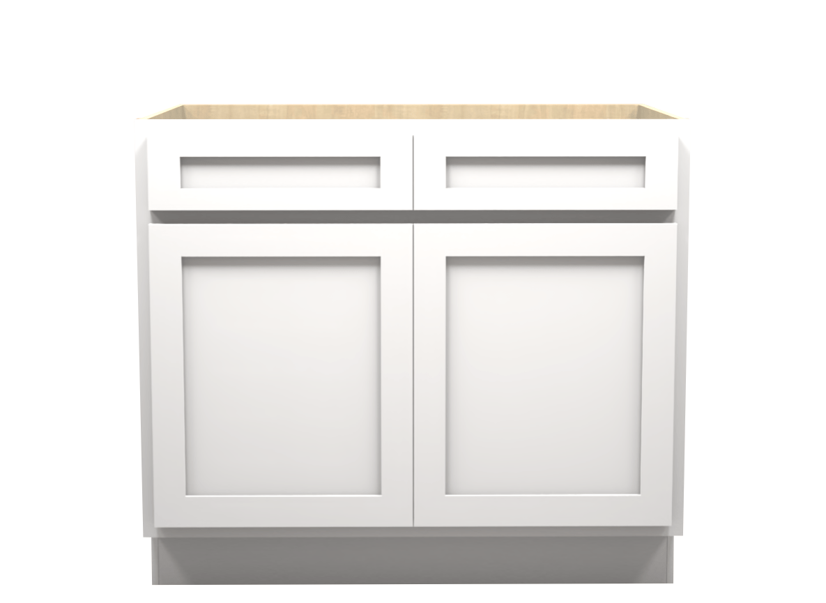 American Made Shaker RTA VB39 Vanity Base Cabinet-White