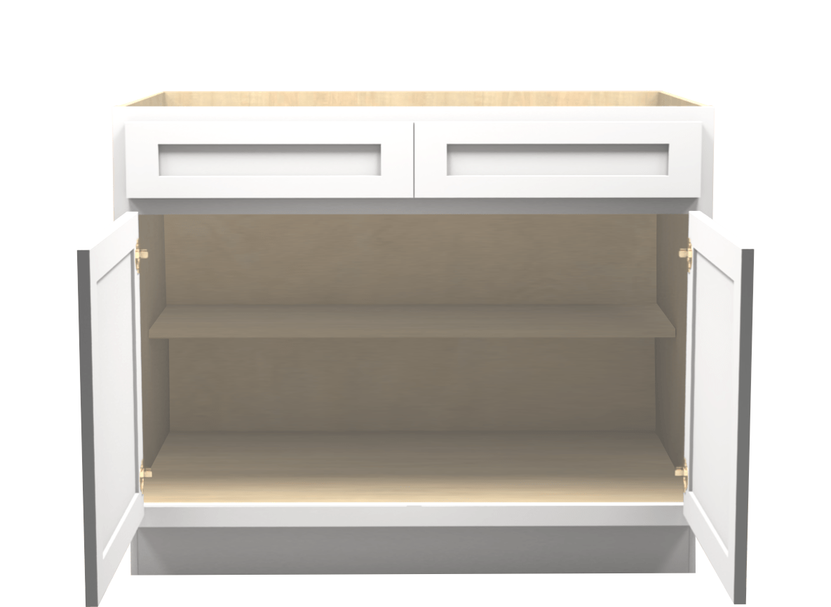 American Made Shaker RTA VB42 Vanity Base Cabinet-White