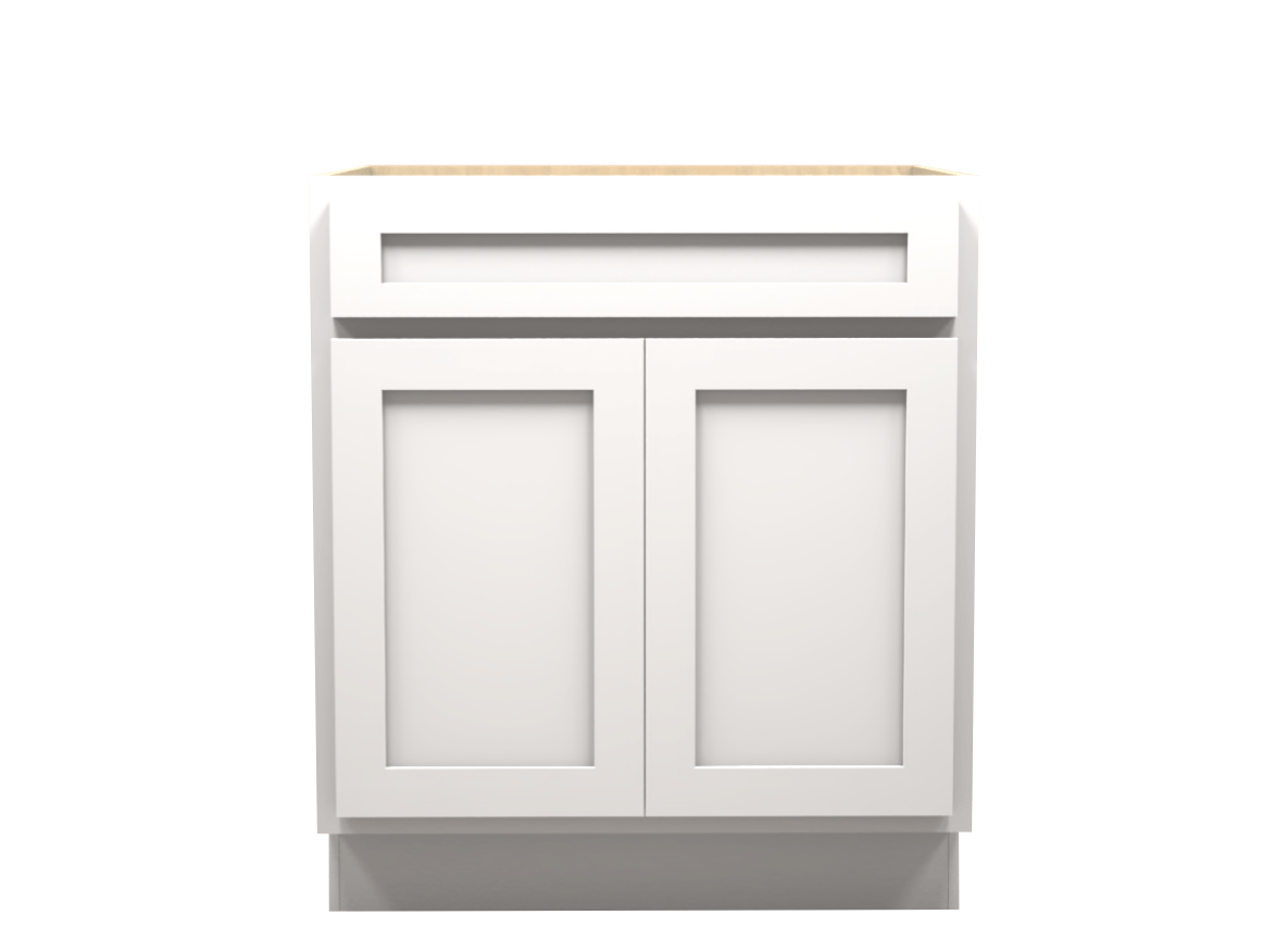 White Shaker Vanity Sink Base Cabinet 30
