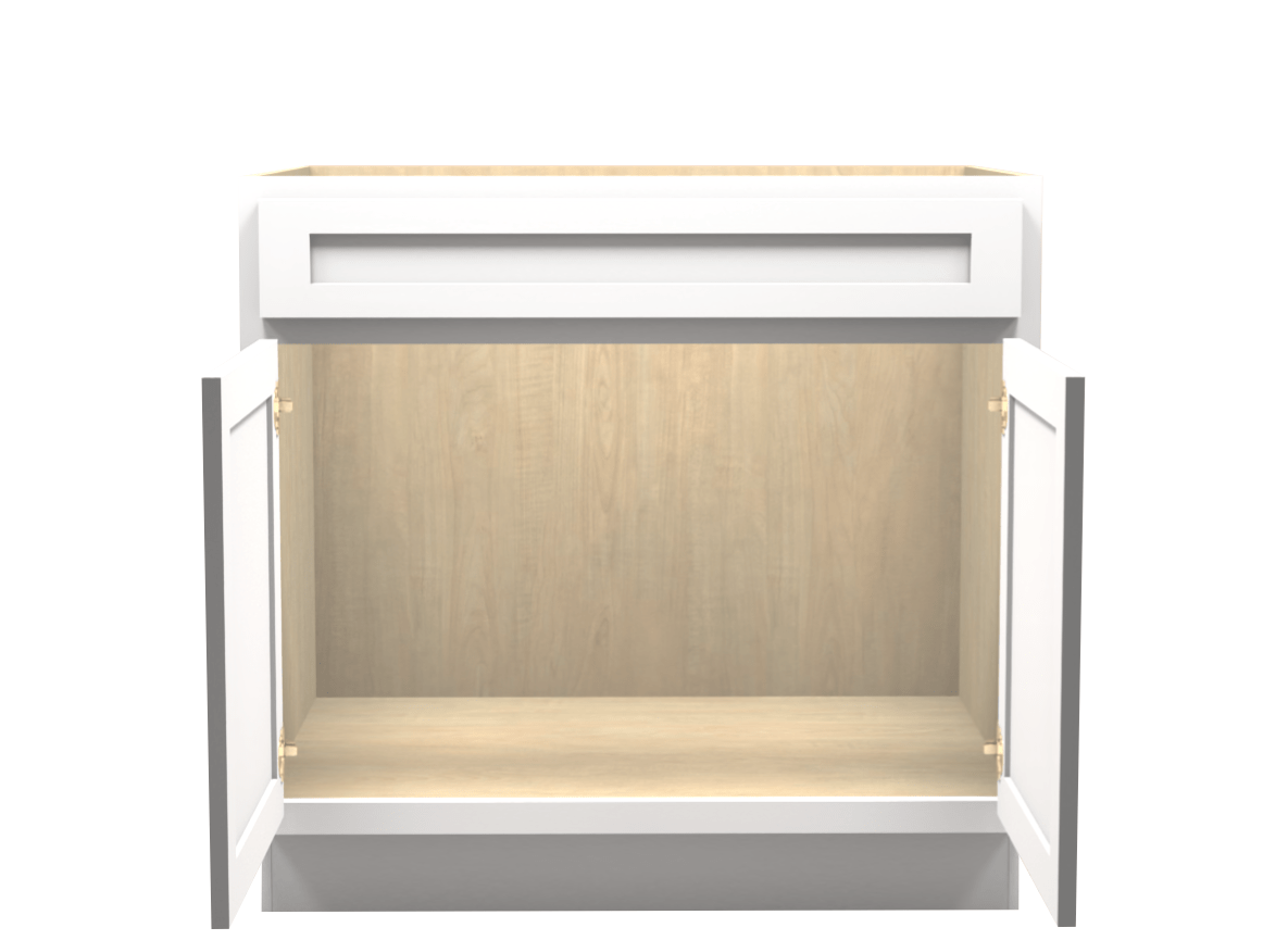 White Shaker Vanity Sink Base Cabinet 36