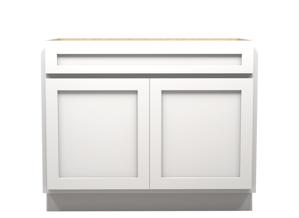 White Shaker Vanity Sink Base Cabinet 42