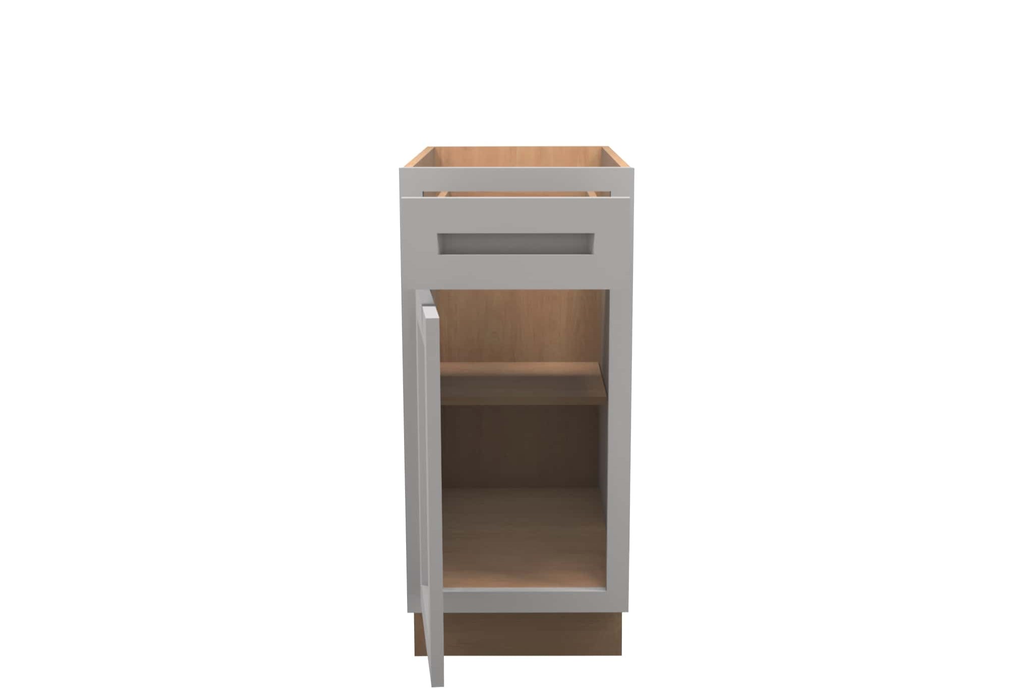 American Made Shaker RTA B15 Base Cabinet-Light Gray