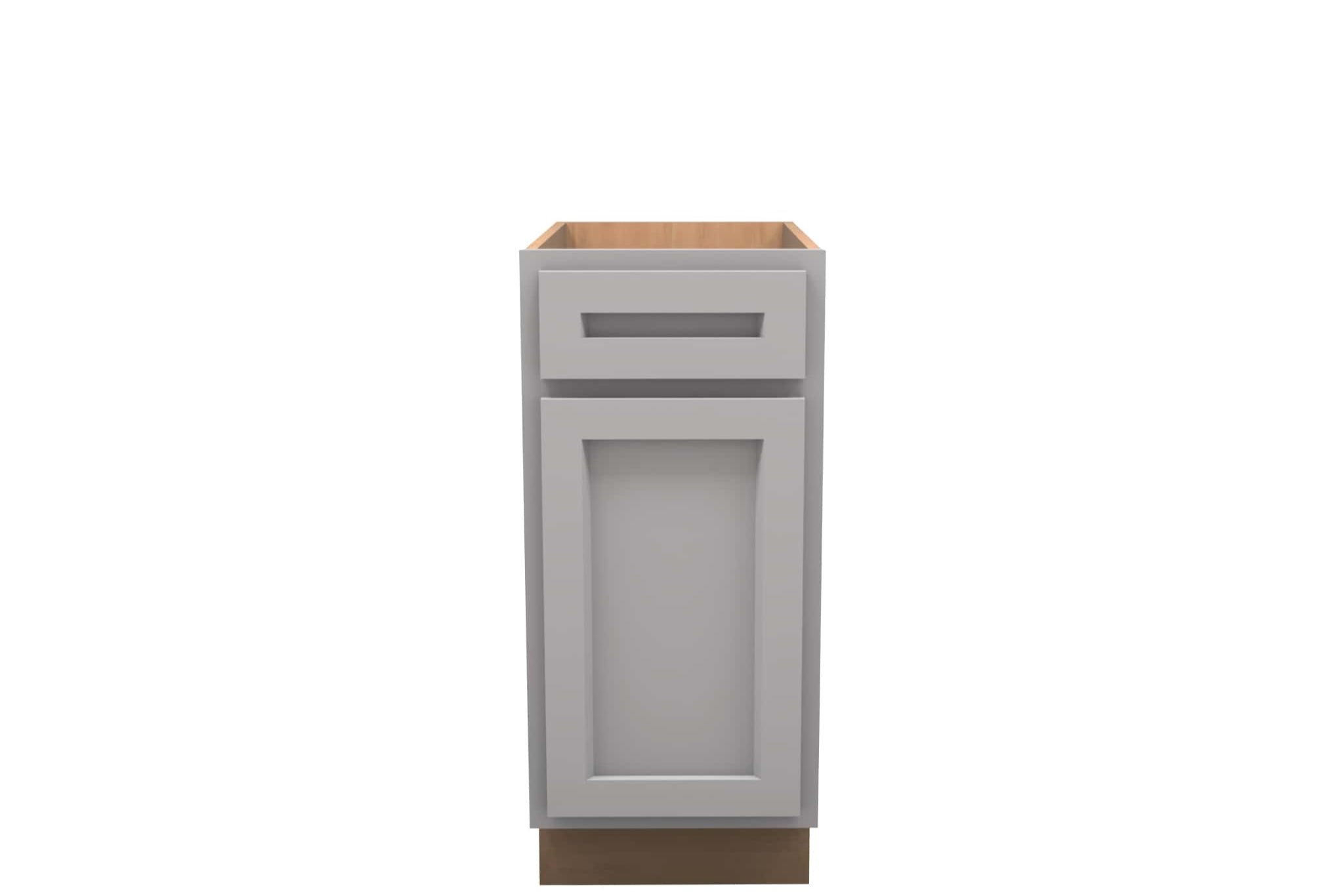 American Made Shaker RTA B15 Base Cabinet-Light Gray