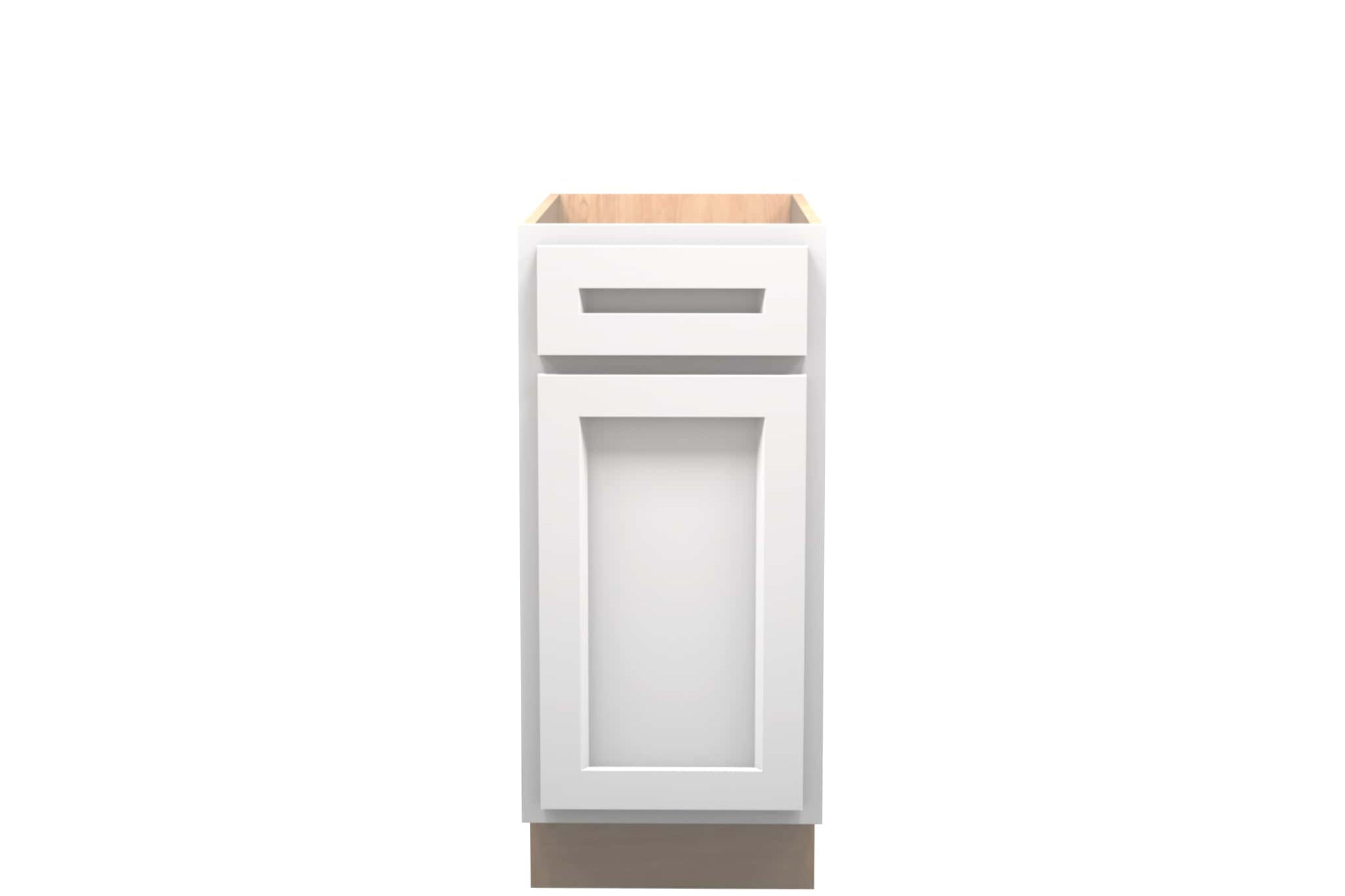 American Made Shaker RTA B15 Base Cabinet-White