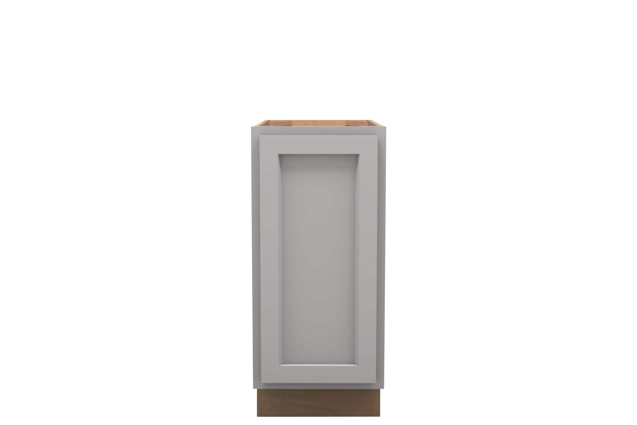 American Made Shaker RTA B15FHD Full Height Door Base Cabinet-Light Gray