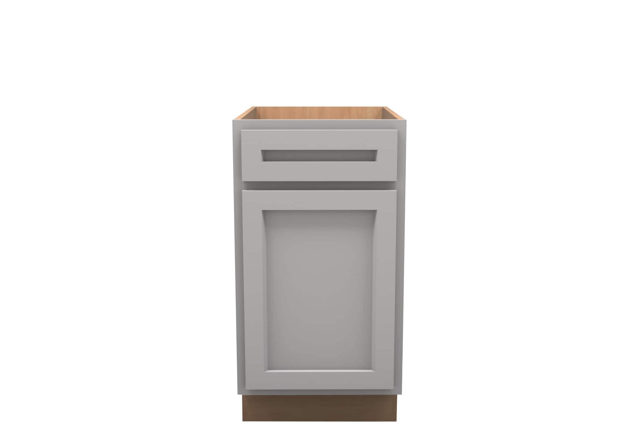 American Made Shaker RTA B18 Base Cabinet-Light Gray