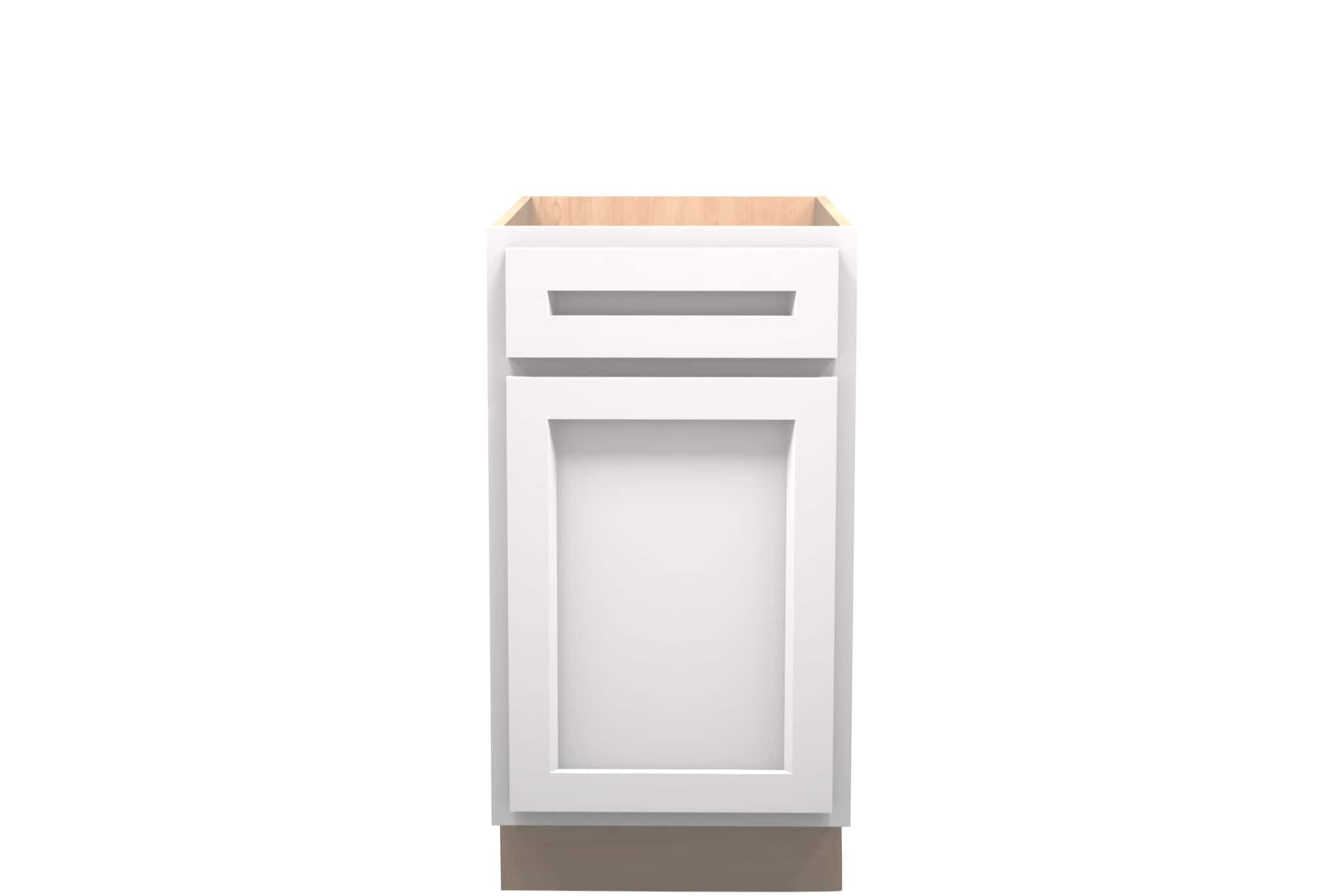 American Made Shaker RTA B18 Base Cabinet-White