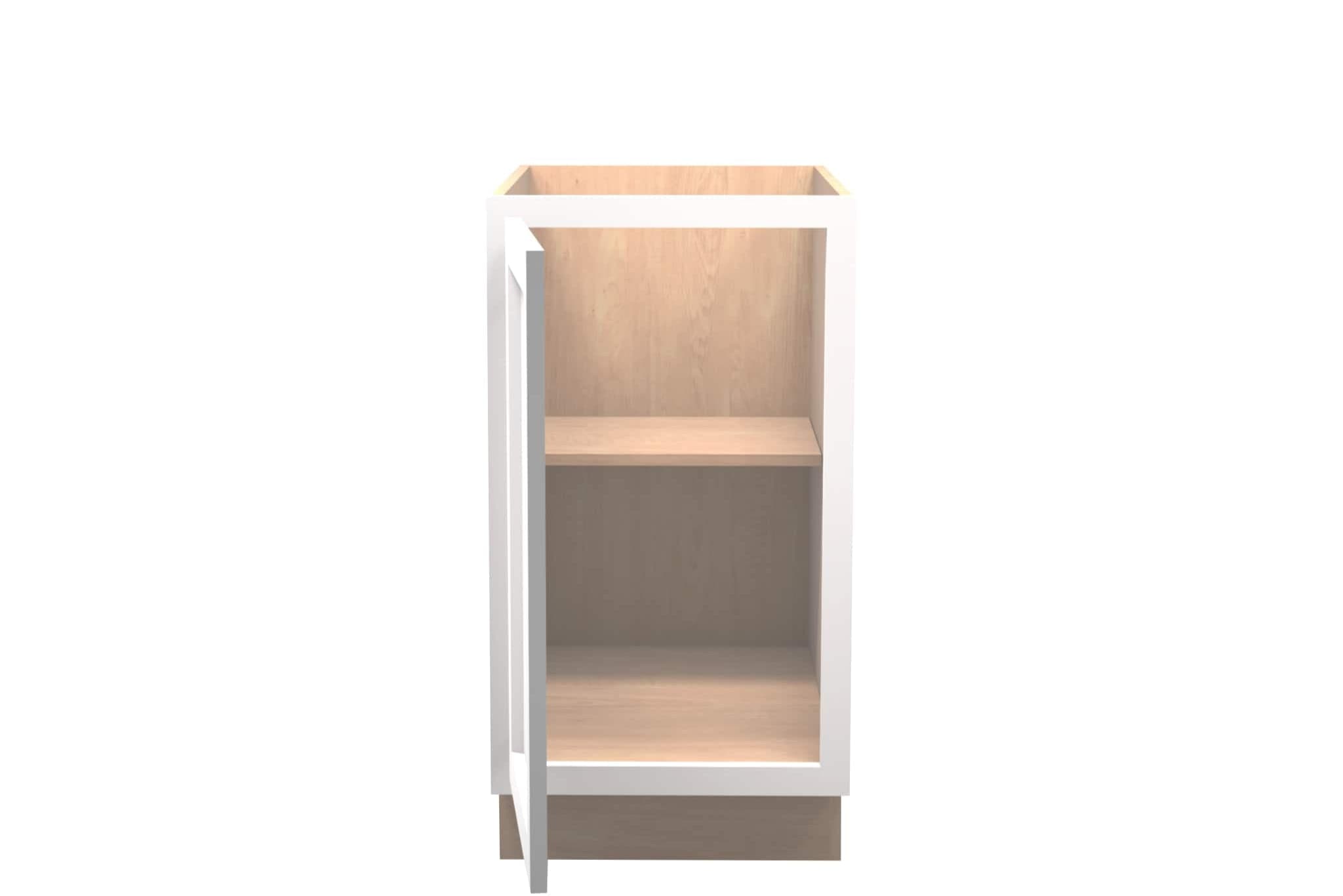 White Shaker Full Door Base Cabinet 18