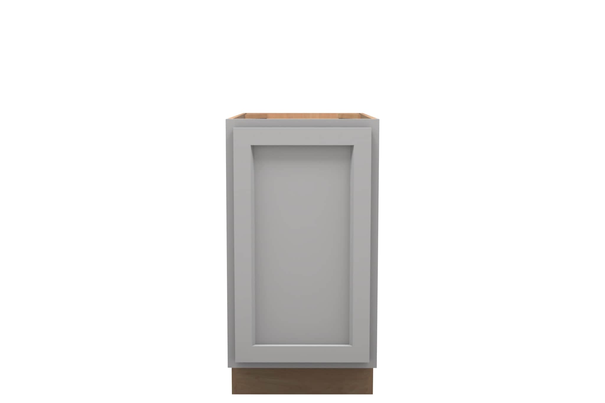 American Made Shaker RTA B18FHD Full Height Door Base Cabinet-Light Gray