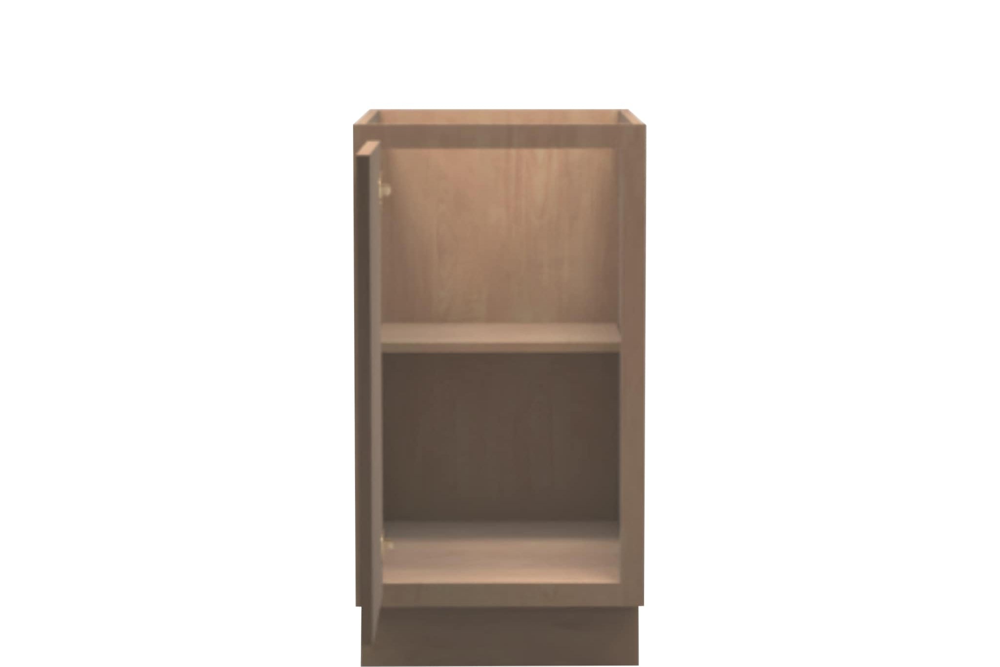 American Made Shaker RTA B18FHD Full Height Door Base Cabinet - Unfinished Stain Grade