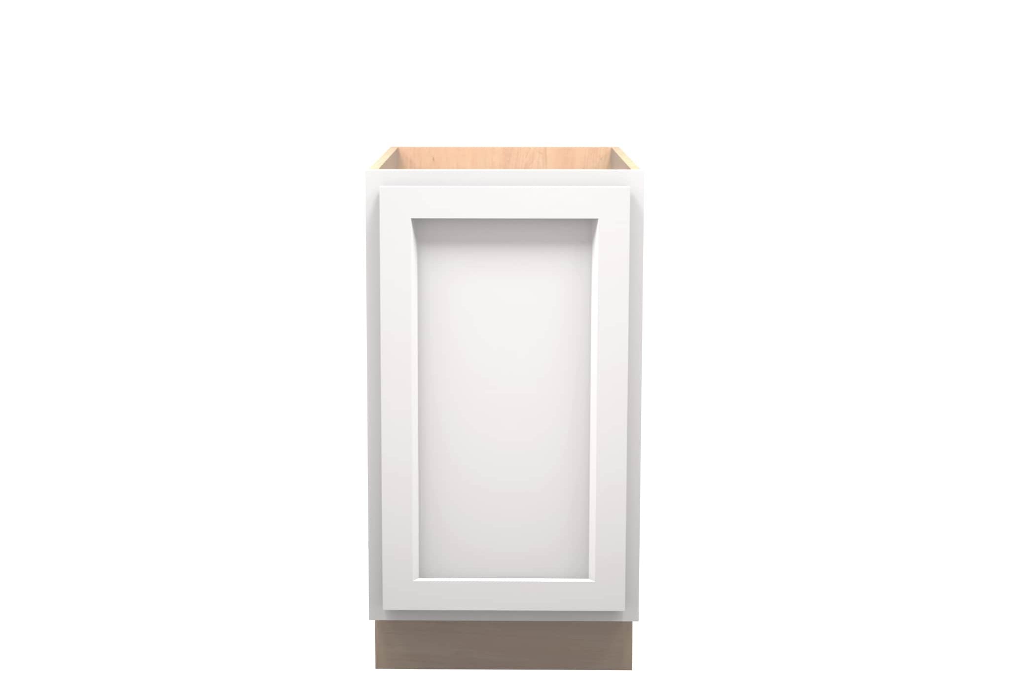 American Made Shaker RTA B18FHD Full Height Door Base Cabinet-White