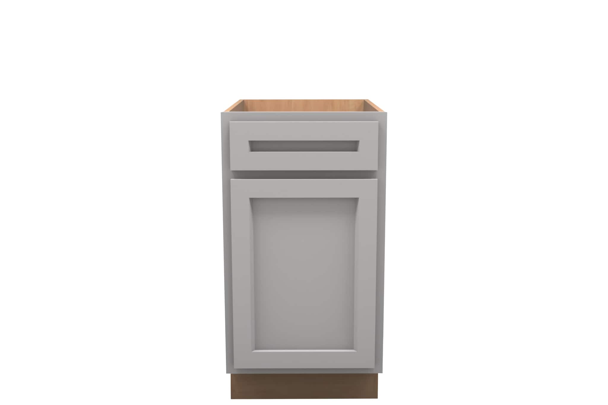 American Made Shaker RTA B21 Base Cabinet-Light Gray