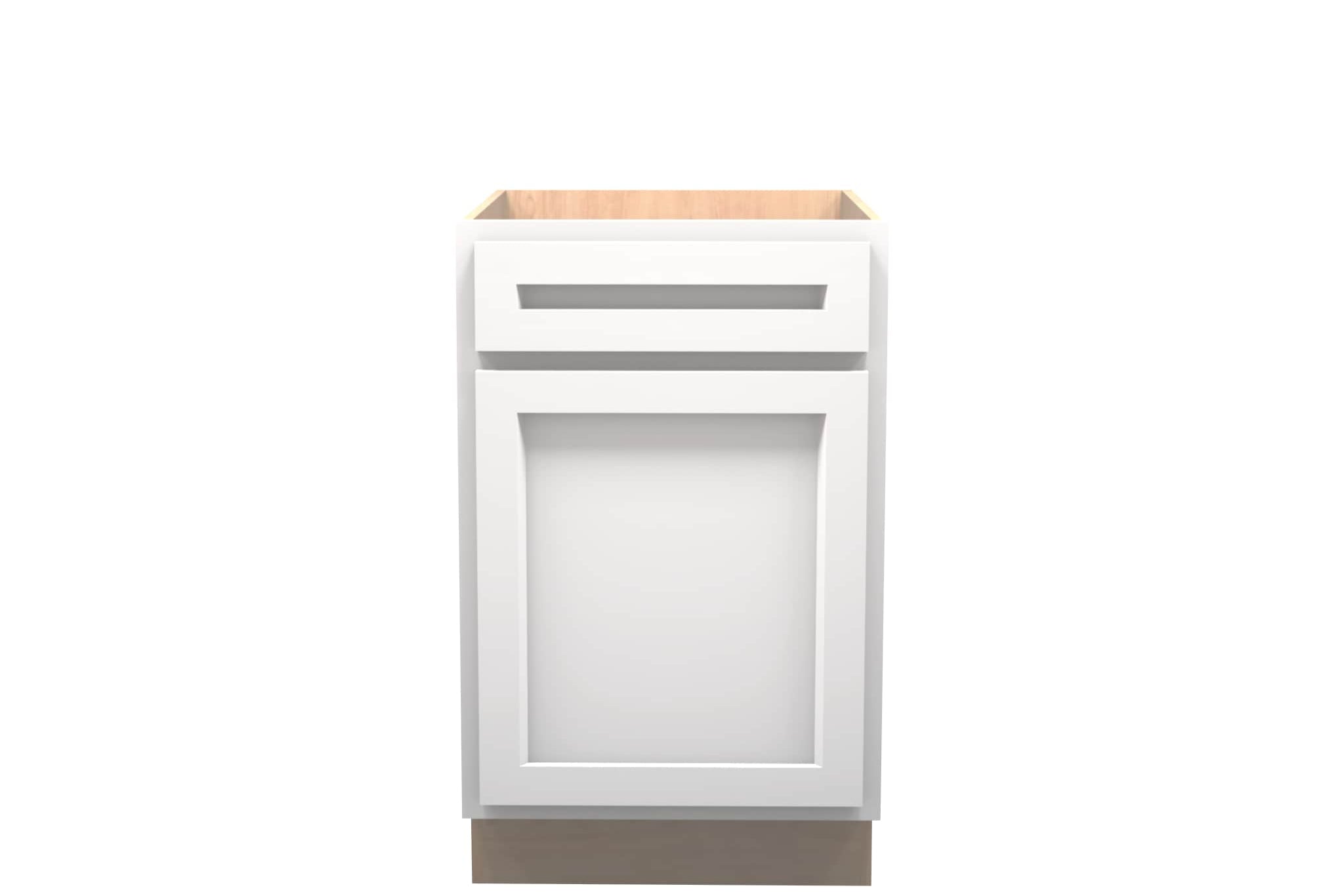 American Made Shaker RTA B21 Base Cabinet-White