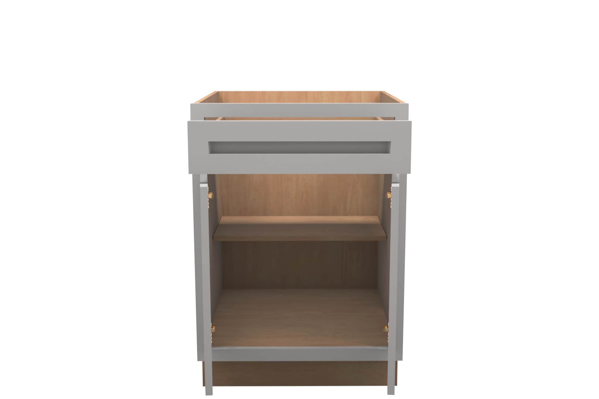 American Made Shaker RTA B24 Base Cabinet-Light Gray