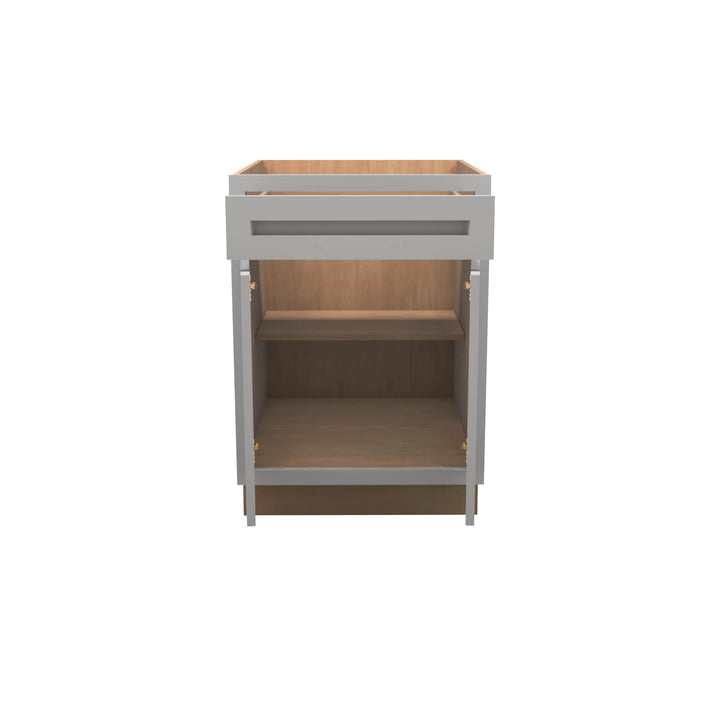 American Made Shaker RTA B24 Base Cabinet-Light Gray