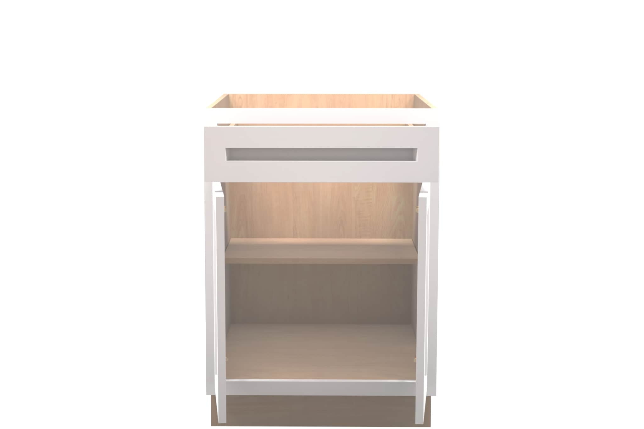 American Made Shaker RTA B24 Base Cabinet-White