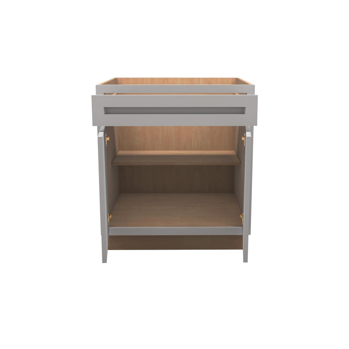 American Made Shaker RTA B30 Base Cabinet-Light Gray