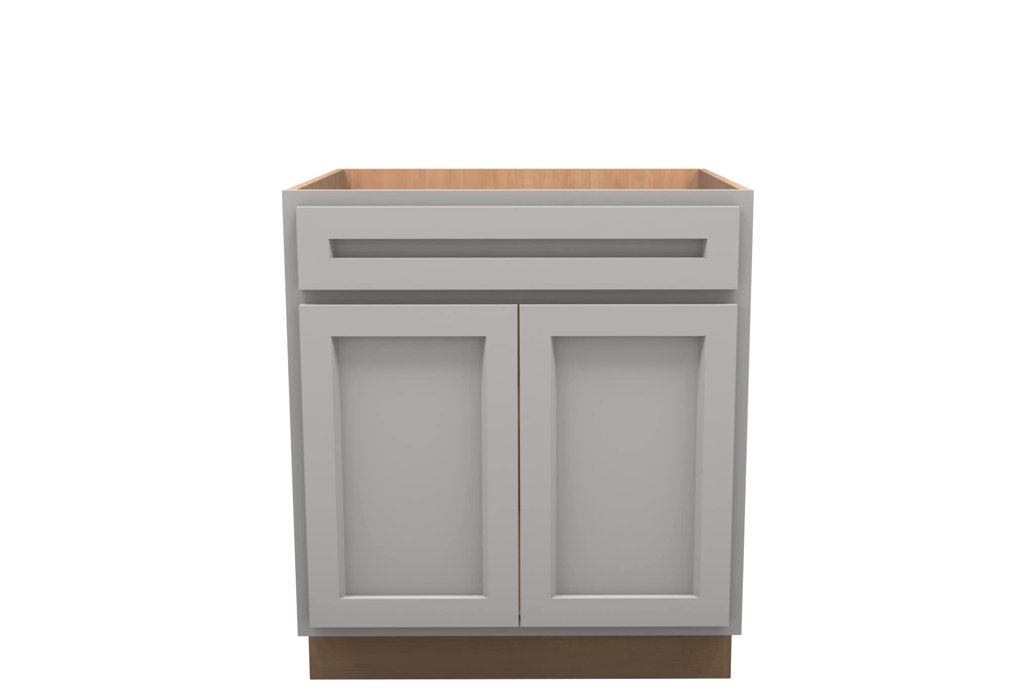 American Made Shaker RTA B30 Base Cabinet-Light Gray