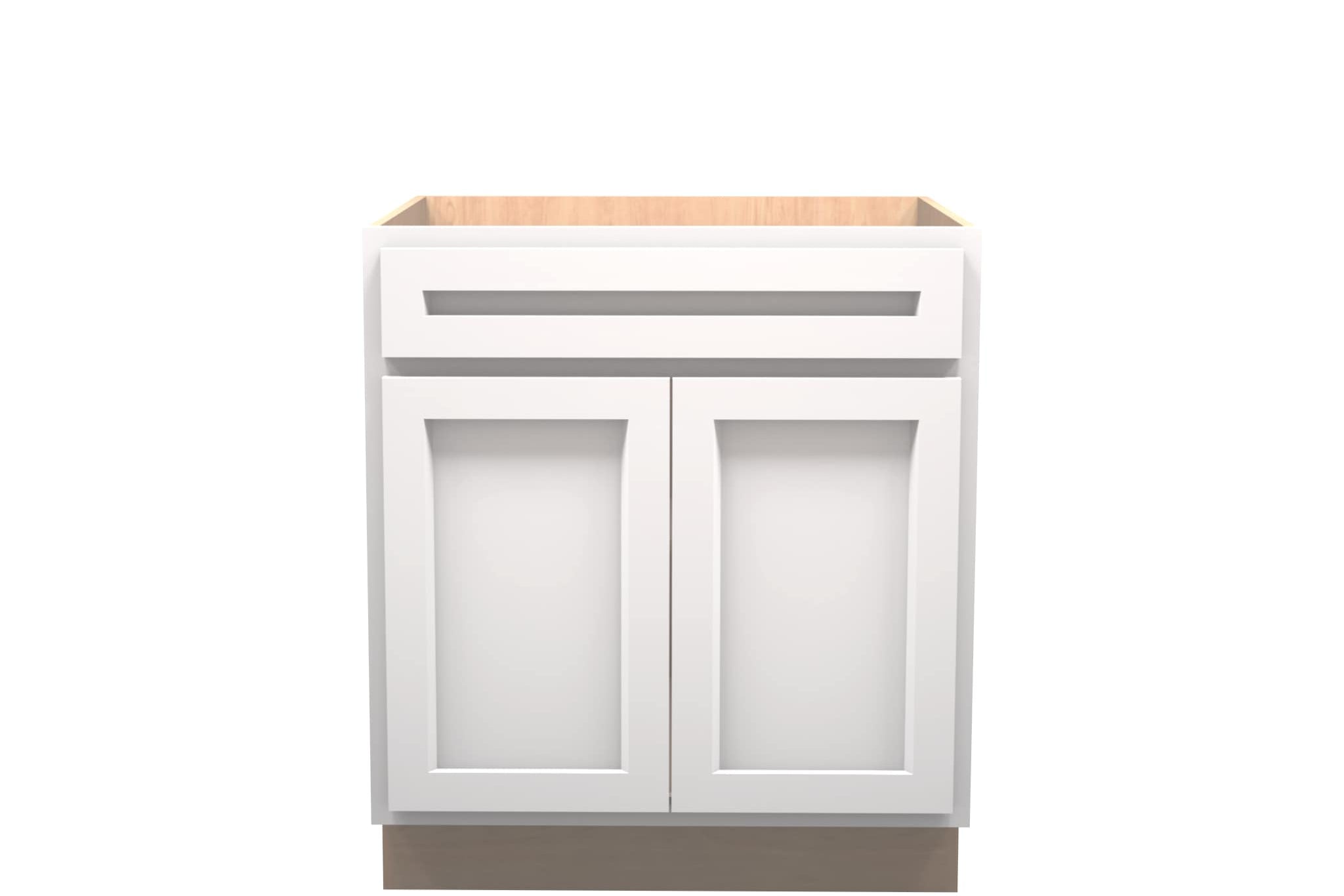 American Made Shaker RTA B30 Base Cabinet-White