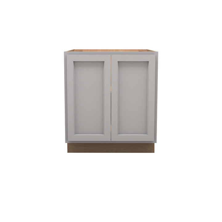 American Made Shaker RTA B30FHD Full Height Door Base Cabinet-Light Gray