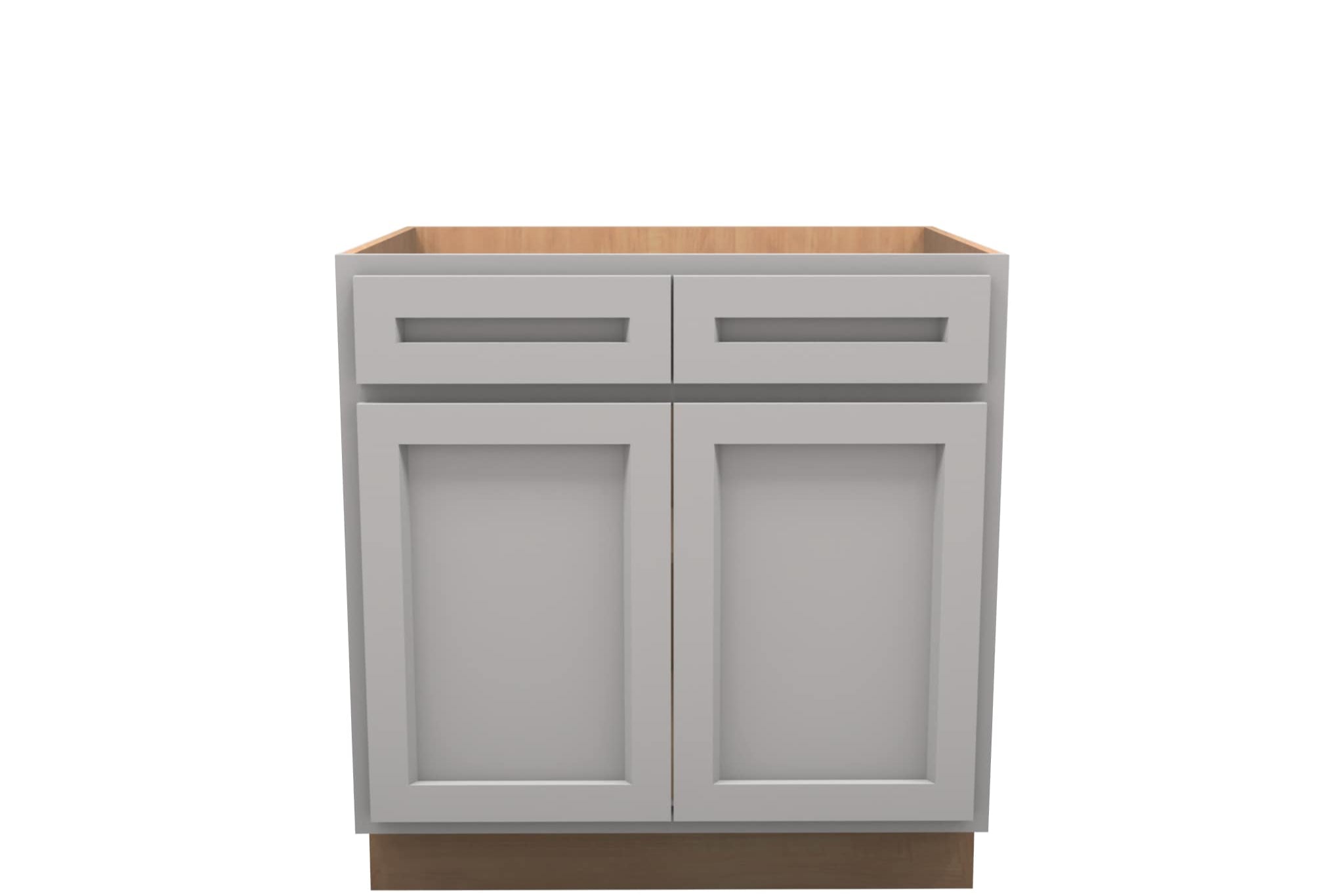 American Made Shaker RTA B33 Base Cabinet-Light Gray